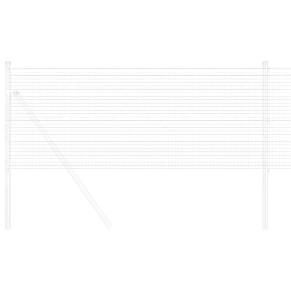 vidaXL Заварена мрежа ограда Сребрист 1 x 50 m