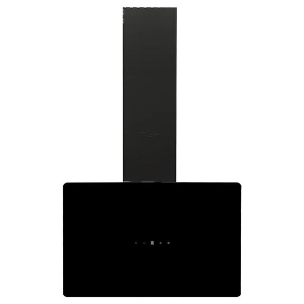 vidaXL Стенен абсорбатор, 60 см, стомана и закалено стъкло, черен