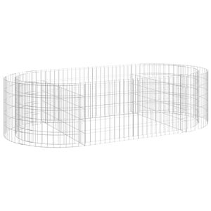 vidaXL Габион повдигната леха, поцинковано желязо, 200x100x50 cм