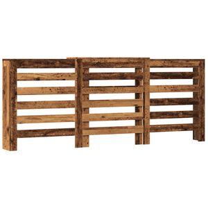 vidaXL Капак за радиатор, старо дърво, 205x21,5x83,5см инженерно дърво