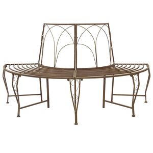 vidaXL Дървесен бенч 4-Брой места 160 x 80 x 89 см Стомана