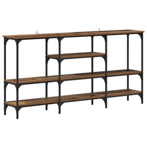 vidaXL Конзолна маса Старо дърво 160 x 29 x 80 см Инженерно дърво