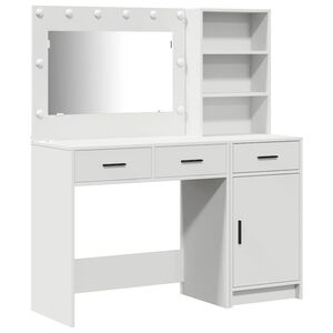 vidaXL Тоалетка 2 бр. Бяло 78,5 x 41 x 135 см Инженерна дървесина