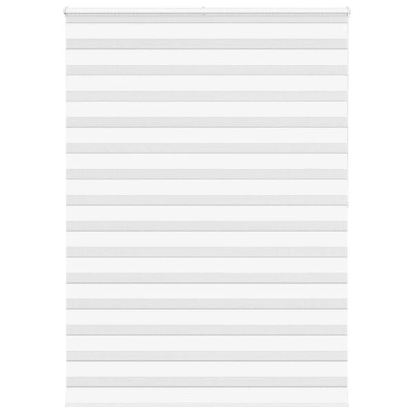 vidaXL Зеброва щора бял 165x200 см Ширина на плата 160,9 см полиестер