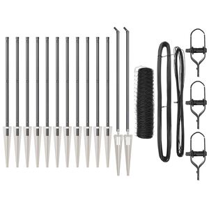 vidaXL Шестоъградно ограждение с кол 25 x 0,4 m ПВЦ-обработена стомана
