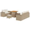 vidaXL Градински Софа Комплект 8 pcs Бежово полиратан