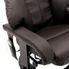 vidaXL ТВ масажен реклайнер, кафяв, изкуствена кожа