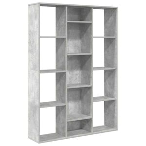 vidaXL Разделител за стая, бетонно сив, 100x24x140 см, инженерно дърво
