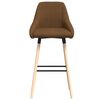 vidaXL Бар табуретка, кафява, текстил