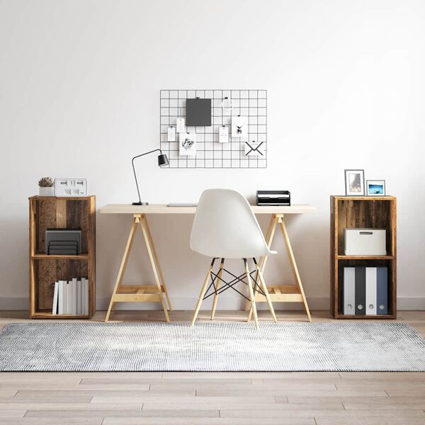 vidaXL Комплект ТВ шкаф 2 pcs Старо дърво 37 x 35 x 72 см