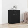 vidaXL Сайдборд, черен, 60x30x75 см, инженерно дърво