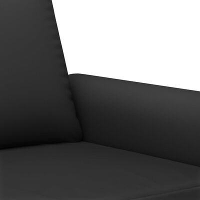 vidaXL Комплект дивани от 2 части с възглавници, черен, кадифе