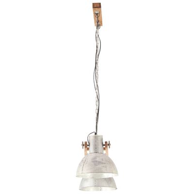 vidaXL Индустриална пенделна лампа 25 W сребриста 109 см E27