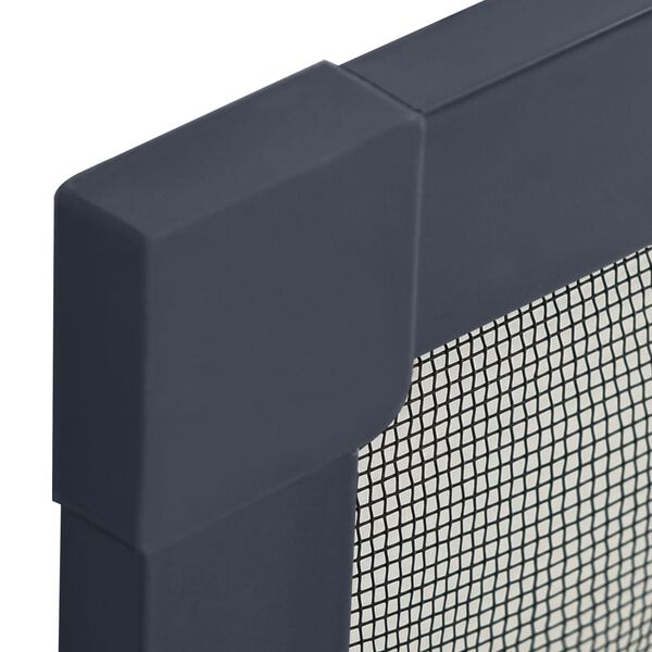 vidaXL Комарник за прозорци, антрацит, 100x120 см