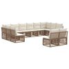vidaXL Градински Софа Комплект 12 pcs Бежово полиратан