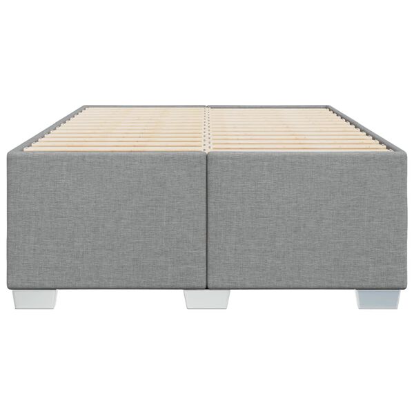 vidaXL Рамка за легло без матрак,, светлосива, 120x190 см, плат