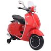 vidaXL Електрически мотоциклет за деца Vespa GTS300 червен