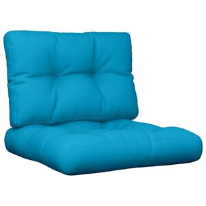 vidaXL Палетни възглавници, 2 бр, сини, текстил