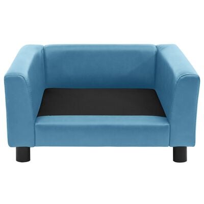 vidaXL Кучешки диван с пяна тюркоаз 60x43x30 см плюш и изкуствена кожа