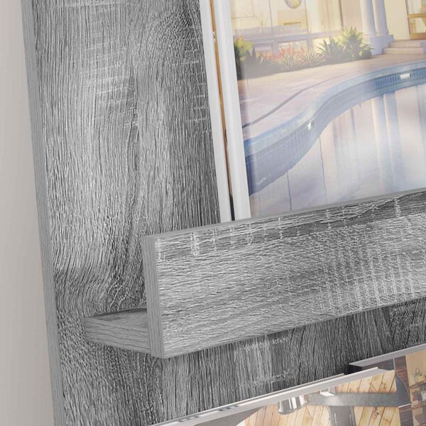 vidaXL Етажерка за списания с рафт Сив Сонома 51 x 11 x 102 см