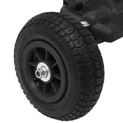 vidaXL Детски картинг с педали и гуми, черен