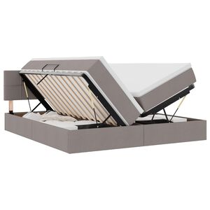 vidaXL LED легло за съхранение с матрак Таупе 180 x 200 cm Текстил