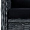 vidaXL Градински трапезен комплект, 3 части, тъмносив