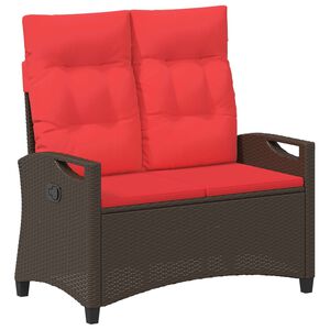 vidaXL Градинска пейка Кафяво и червено 105 x 60 x 112 см