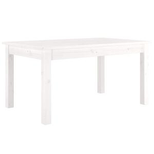 vidaXL Кафе маса, бяла, 80x50x40 см, борово дърво масив