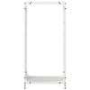vidaXL Стойка за дърва, бяла, 44x28x90 см, студеновалцувана стомана