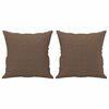 vidaXL 2-местен диван с декоративни възглавници кафяв 120 см плат