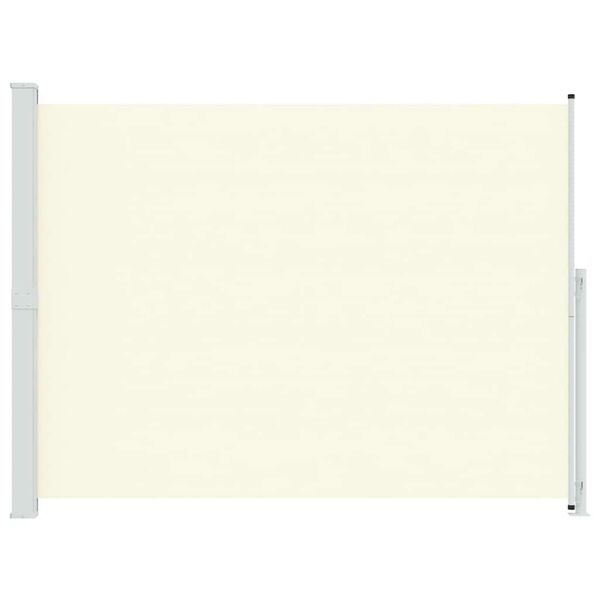 vidaXL Прибираща се дворна странична тента, 220x300 см, кремава