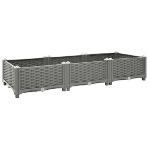 vidaXL Повдигната леха, 120x40x23 см, полипропилен