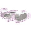 vidaXL Градински Софа Комплект 8 pcs Бежов и Светло Сив полиратан