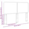 vidaXL Облегалка за глава Бяло 140 cm Инженерно дърво
