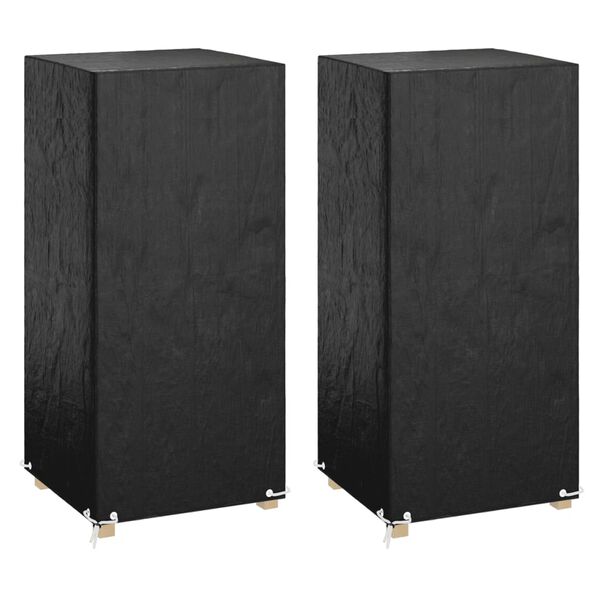 vidaXL Калъфи за градински стол 2 бр 8 капси 75x70x140 см полиетилен
