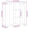 vidaXL Гардероб с рафт Черен дъб 102 x 38 x 110 см Инженерно дърво