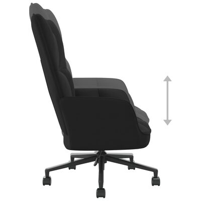 vidaXL Релакс стол, черен, кадифе