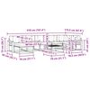vidaXL Комплект дивани за открито 8 pcs Натурален и Крема