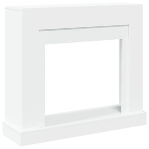 vidaXL Облицовка за камина, бяла, 100x30x87,5 см, инженерно дърво