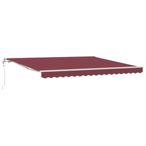 vidaXL Автоматично прибираща се тента, бордо, 400x300 см