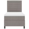 vidaXL Легло с пружинирана основа с матрак Таупе 90 x 200 cm текстил
