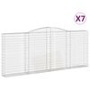 vidaXL Габионни кошници арка 7 бр 400x30x160/180 см поцинковано желязо