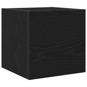 vidaXL Стенен ТВ кабинет 30,5 x 30 x 30 см Черен дъб