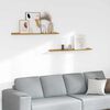 vidaXL Стенен рафт с рафт 2 pcs Бежово 100 x 9 x 3 cm Инженерно дърво