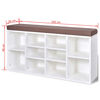 vidaXL Пейка за съхранение на обувки с 10 отделения, бяла