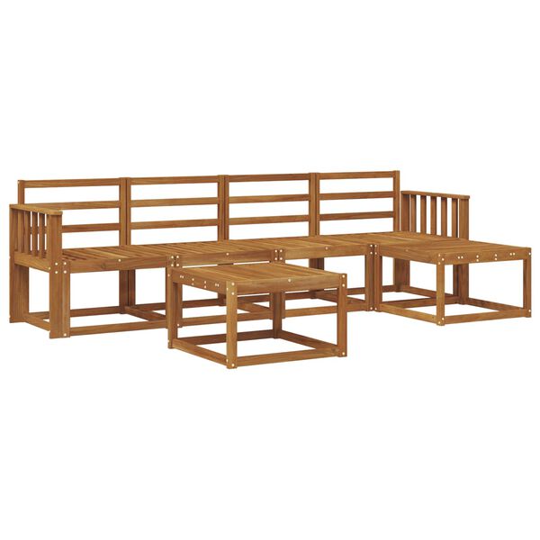 vidaXL Комплект дивани за открито 6 pcs Естествен