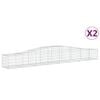 vidaXL Габионни кошници арка 2 бр 400x50x40/60 см поцинковано желязо