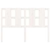 vidaXL Горна табла за легло, бяла, 125,5x4x100 см, бор масив