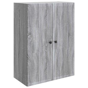 vidaXL Стенно шкафче Сив Сонома 66 x 34,5 x 90 см Инженерна дървесина